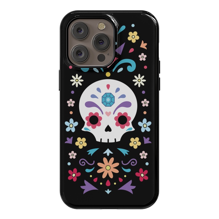 iPhone 14 Pro max StrongFit Cute day of the dead by Laura Nagel