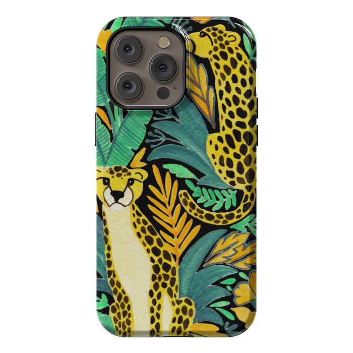 iPhone 14 Pro max StrongFit Leopards by Julia Badeeva