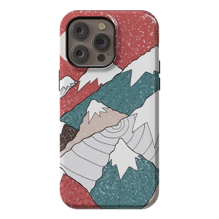 iPhone 14 Pro max StrongFit The winter snow peaks by Steve Wade (Swade)