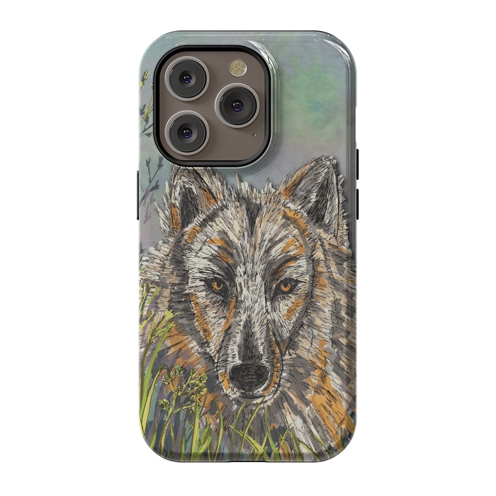 iPhone 14 Pro StrongFit Wolf I by Lotti Brown