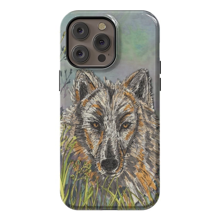 iPhone 14 Pro max StrongFit Wolf I by Lotti Brown