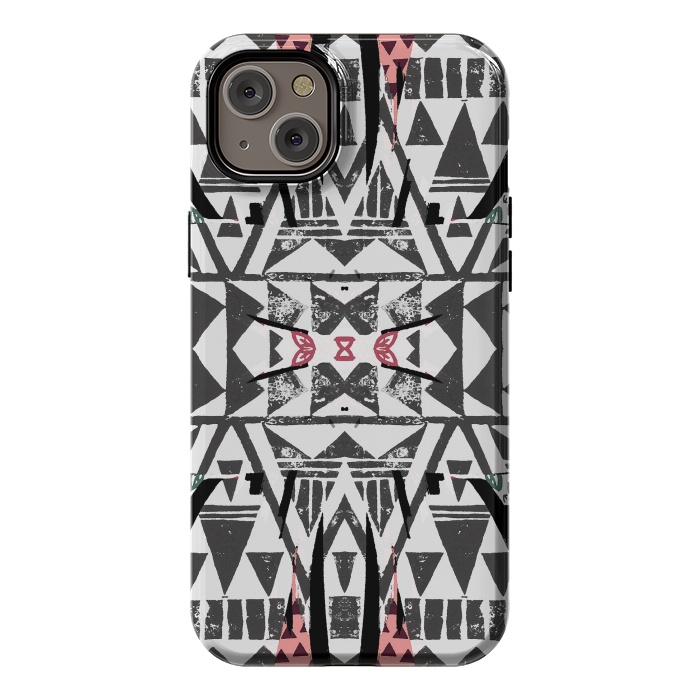 iPhone 14 Plus StrongFit Ethnic tribal triangles by Oana 