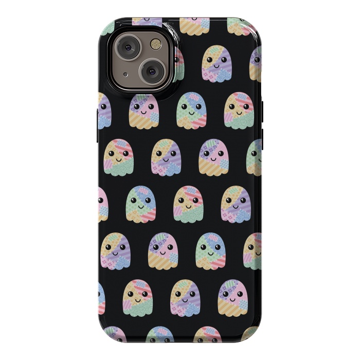 iPhone 14 Plus StrongFit Patchwork ghost pattern by Laura Nagel