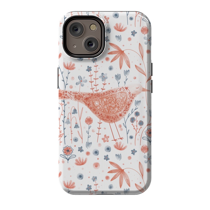 iPhone 14 StrongFit Apricot Bird by Nic Squirrell