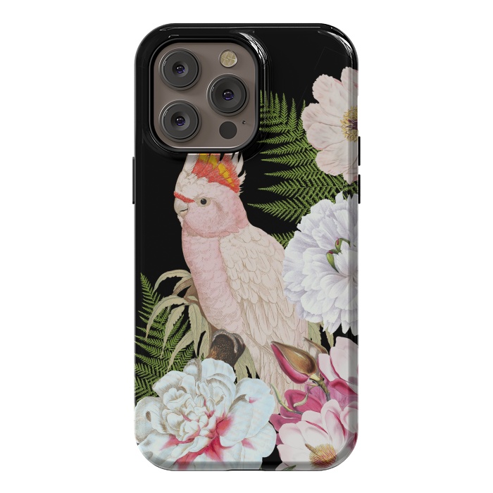 iPhone 14 Pro max StrongFit Vintage Cockatoo in Flower Jungle by  Utart
