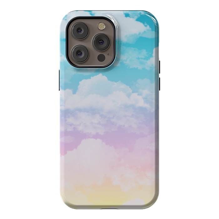 iPhone 14 Pro max StrongFit Pastel Clouds by Julie Erin Designs