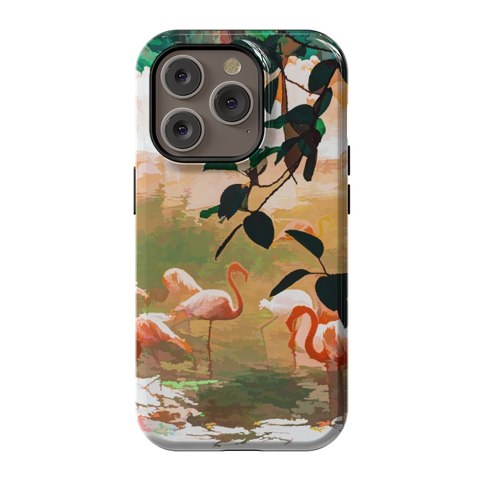 iPhone 14 Pro StrongFit Flamingo Sighting by Uma Prabhakar Gokhale