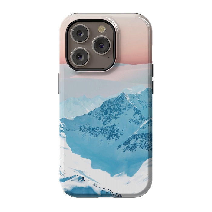 iPhone 14 Pro StrongFit Snow & Blush Horizon by Uma Prabhakar Gokhale