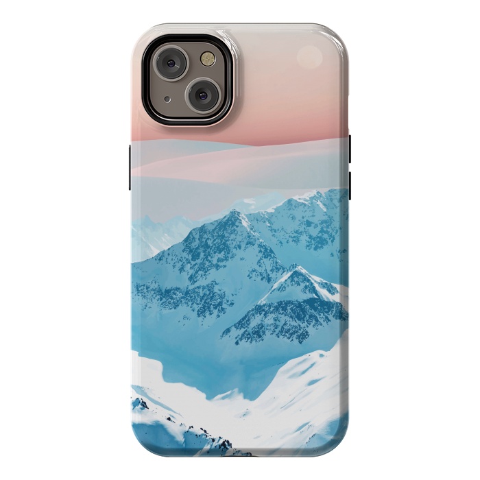 iPhone 14 Plus StrongFit Snow & Blush Horizon by Uma Prabhakar Gokhale