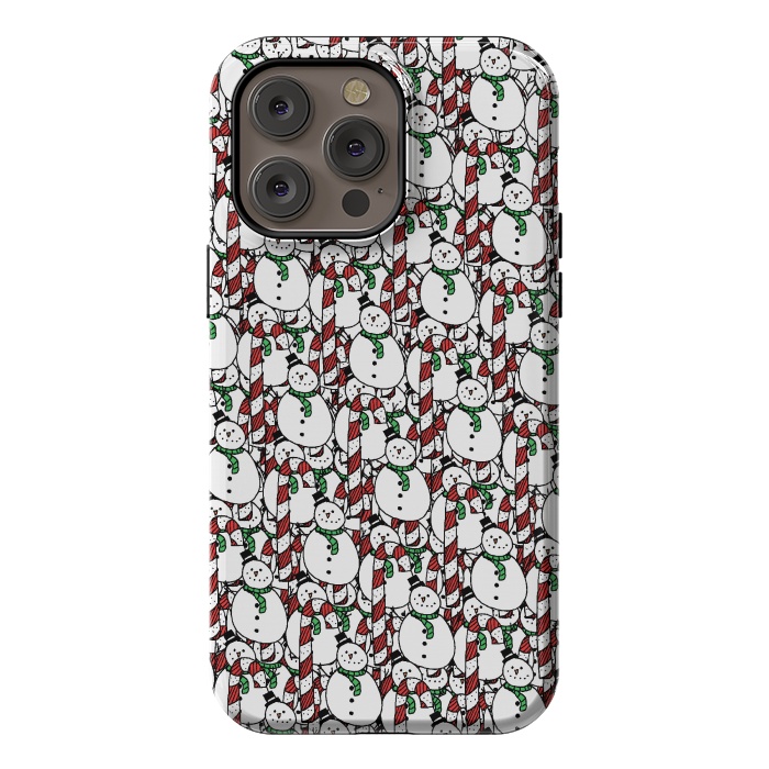 iPhone 14 Pro max StrongFit Snowman pattern by Steve Wade (Swade)