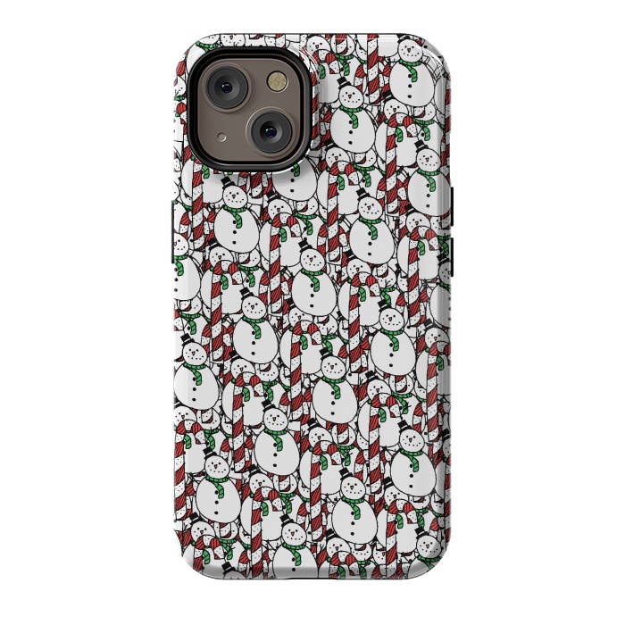 iPhone 14 StrongFit Snowman pattern by Steve Wade (Swade)