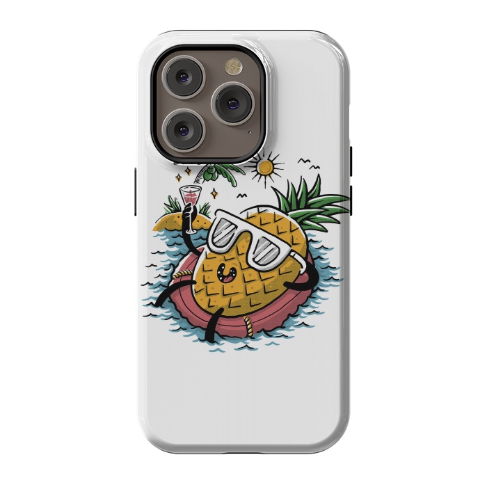iPhone 14 Pro StrongFit Pineapple Relaxing by Afif Quilimo