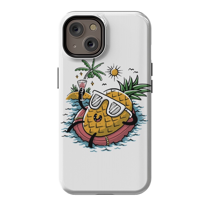 iPhone 14 StrongFit Pineapple Relaxing by Afif Quilimo