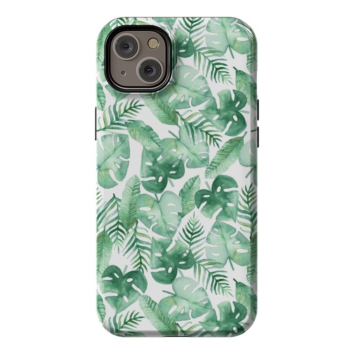 iPhone 14 Plus StrongFit Tropical Jungle on White by Tangerine-Tane
