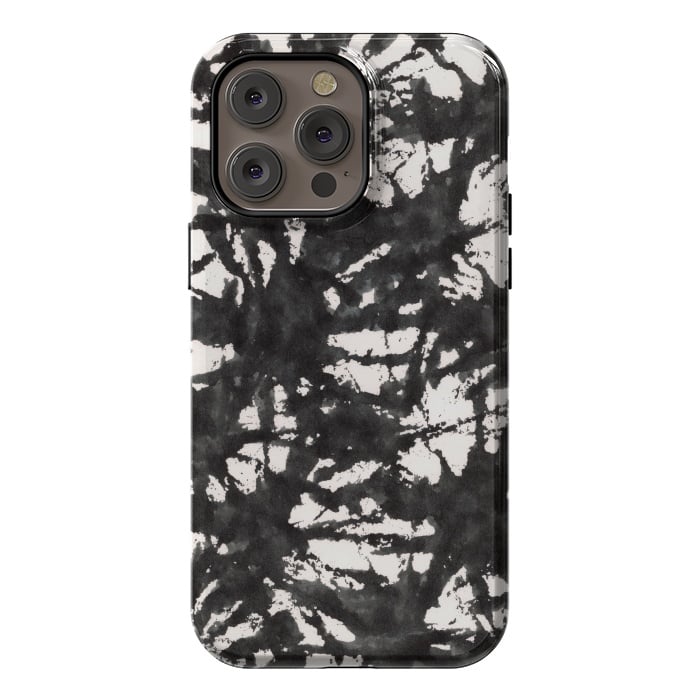 iPhone 14 Pro max StrongFit Black Watercolor Stamp by Hanny Agustine