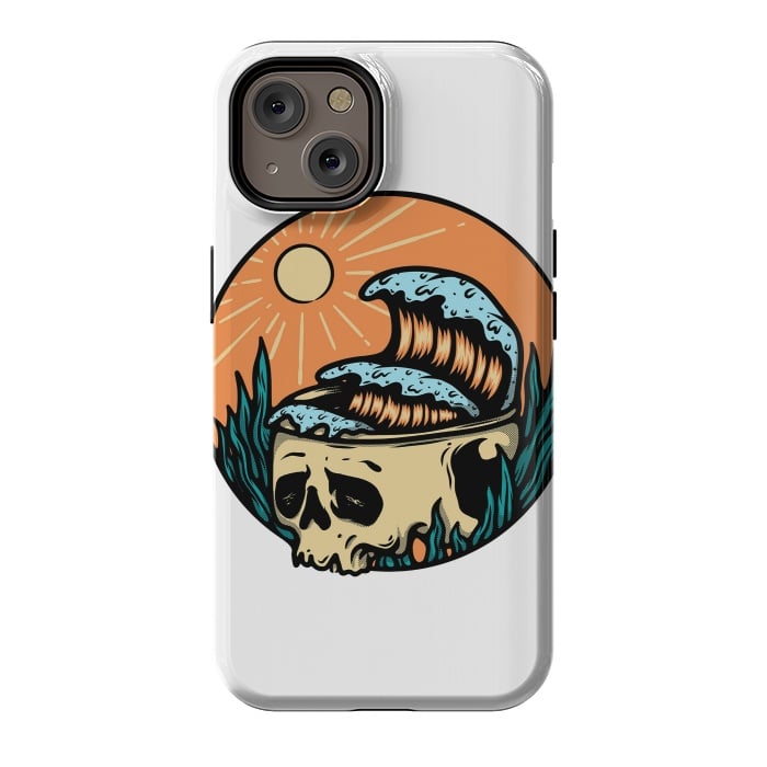 iPhone 14 StrongFit Skull & Wave by Afif Quilimo