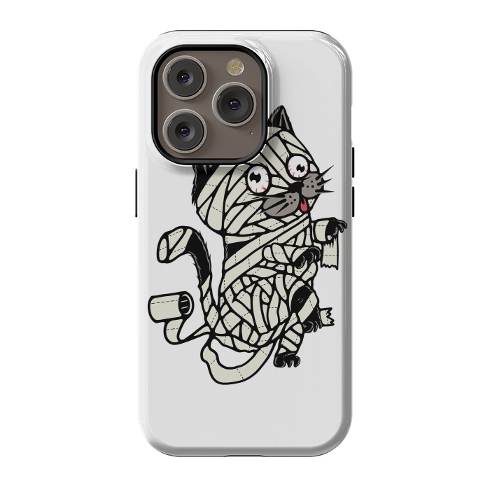 iPhone 14 Pro StrongFit Mummy Cat by Afif Quilimo