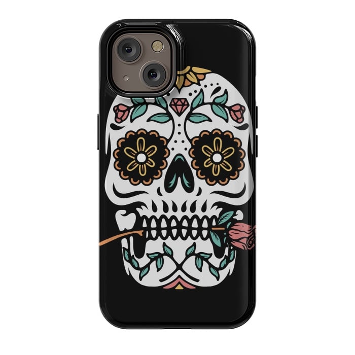iPhone 14 StrongFit Mexican Skull by Afif Quilimo