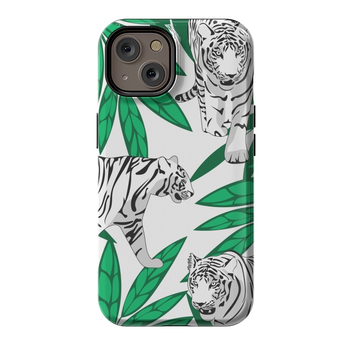 iPhone 14 StrongFit White tigers by Julia Badeeva