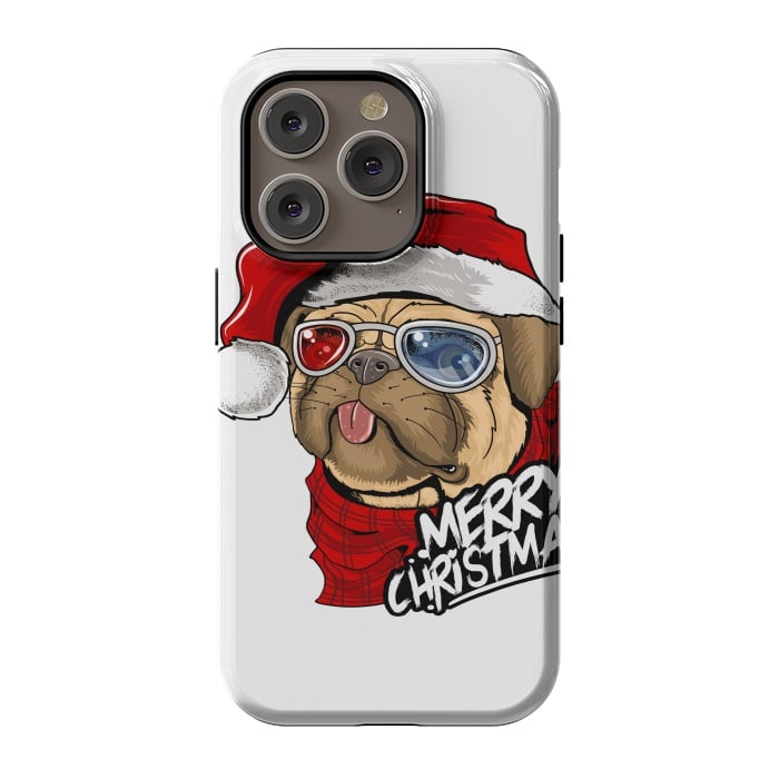 iPhone 14 Pro StrongFit cute santa dog  by haroulita