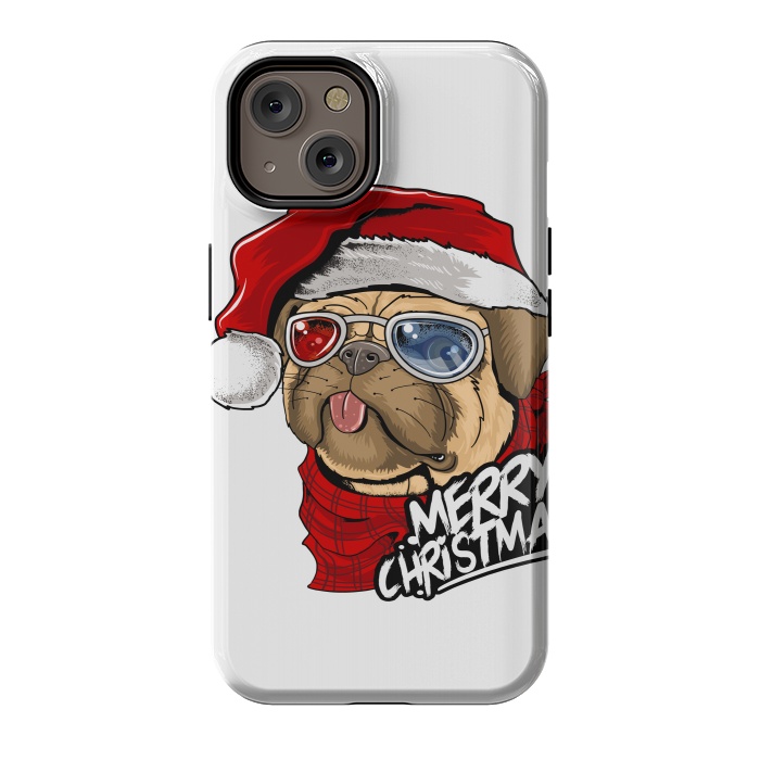 iPhone 14 StrongFit cute santa dog  by haroulita