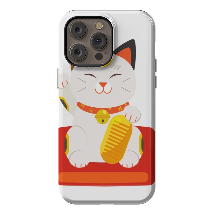 iPhone 14 Pro max StrongFit lucky cat by haroulita