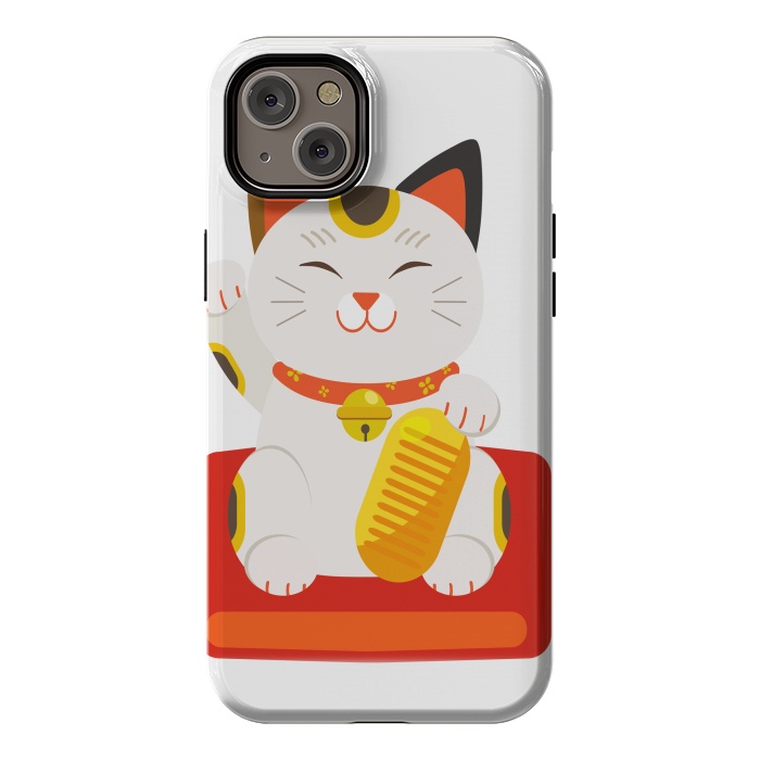 iPhone 14 Plus StrongFit lucky cat by haroulita