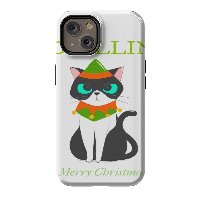 iPhone 14 StrongFit funny kitty by haroulita