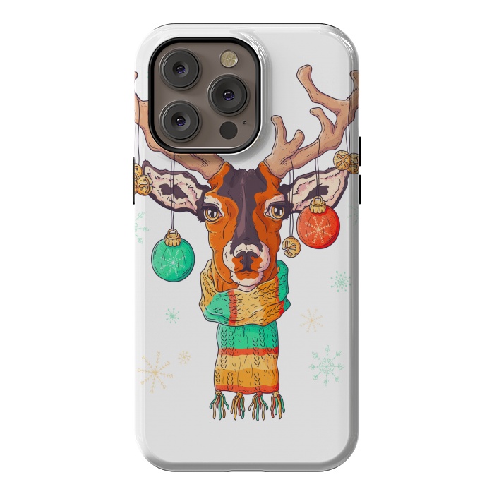iPhone 14 Pro max StrongFit christmas reindeer by haroulita