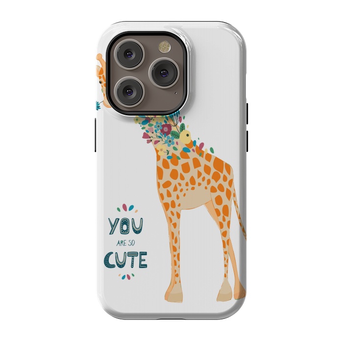 iPhone 14 Pro StrongFit cute giraffe by haroulita
