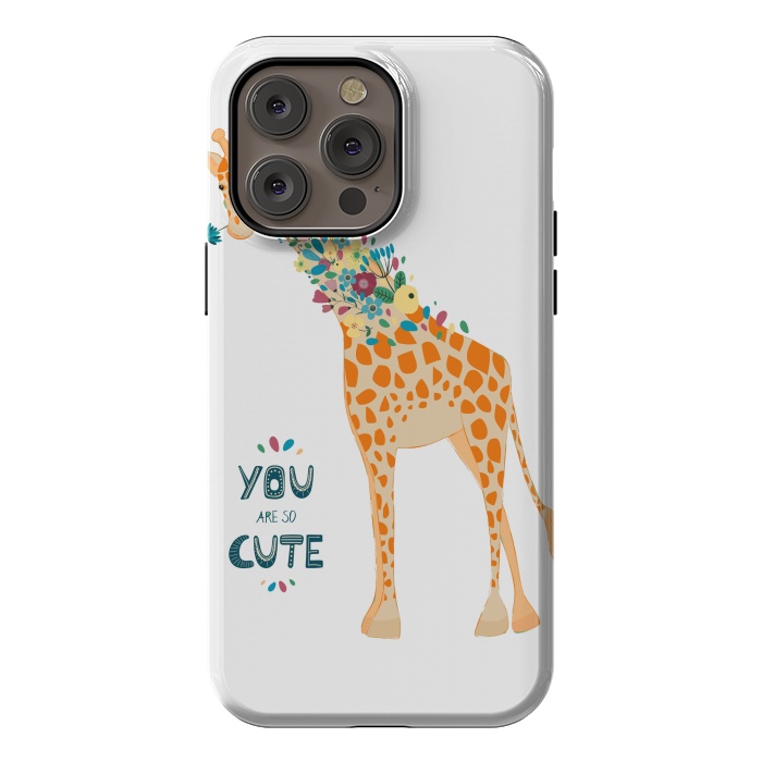 iPhone 14 Pro max StrongFit cute giraffe by haroulita