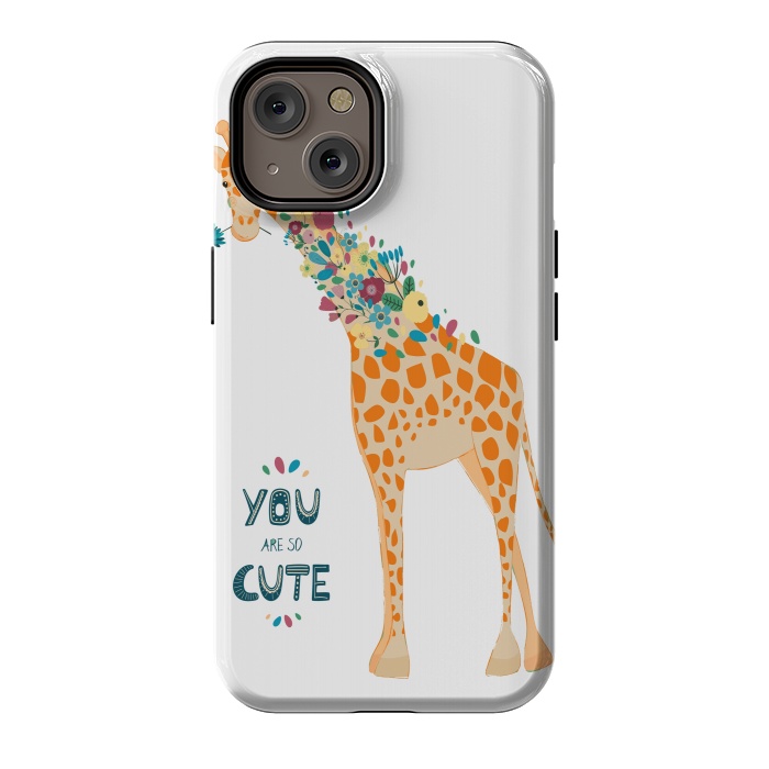 iPhone 14 StrongFit cute giraffe by haroulita