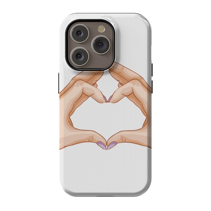 iPhone 14 Pro StrongFit heart hand  by haroulita
