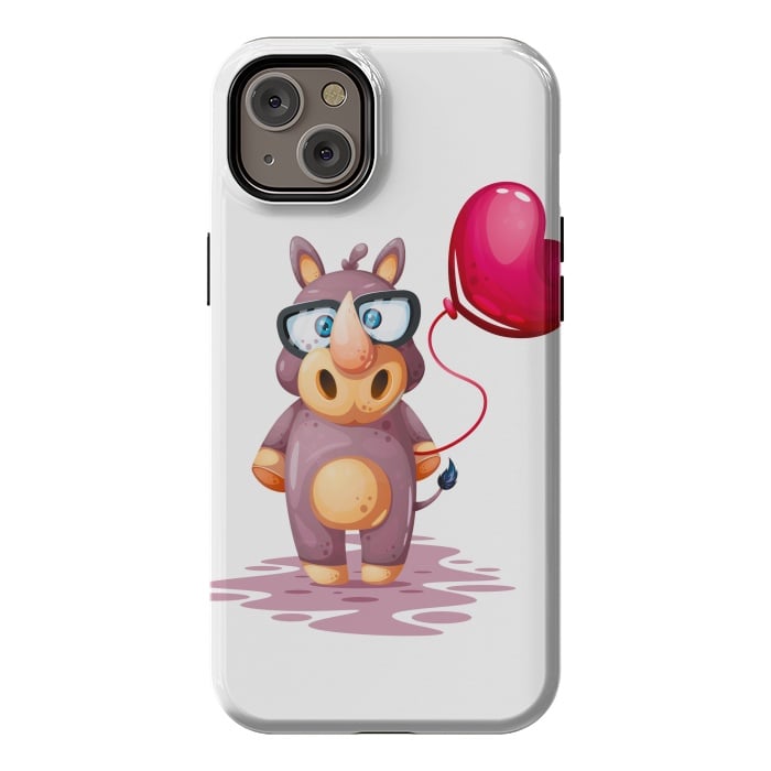 iPhone 14 Plus StrongFit cute rhino by haroulita