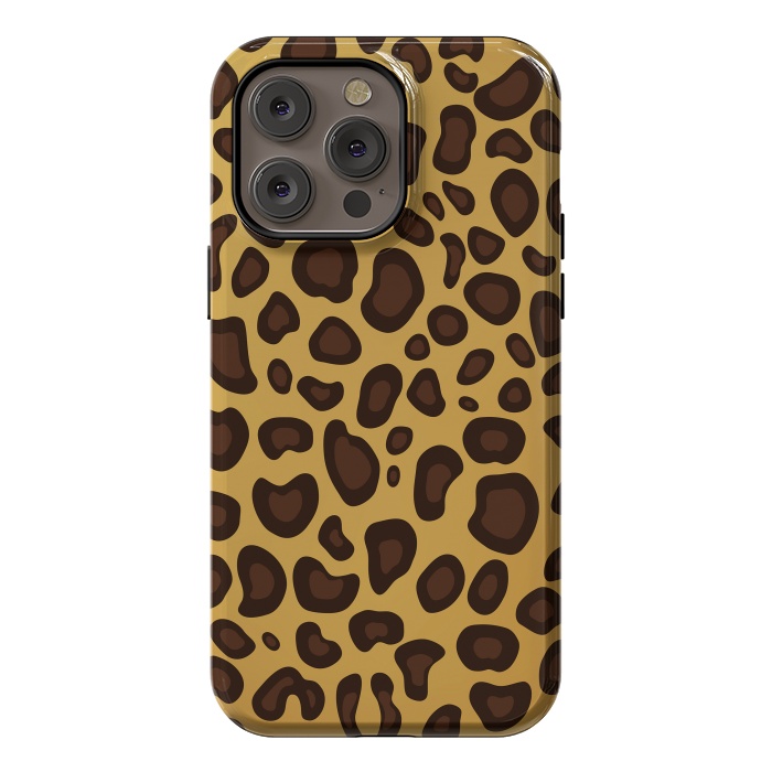iPhone 14 Pro max StrongFit animal print leopard by haroulita