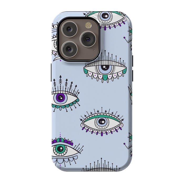 iPhone 14 Pro StrongFit evil eyes by haroulita