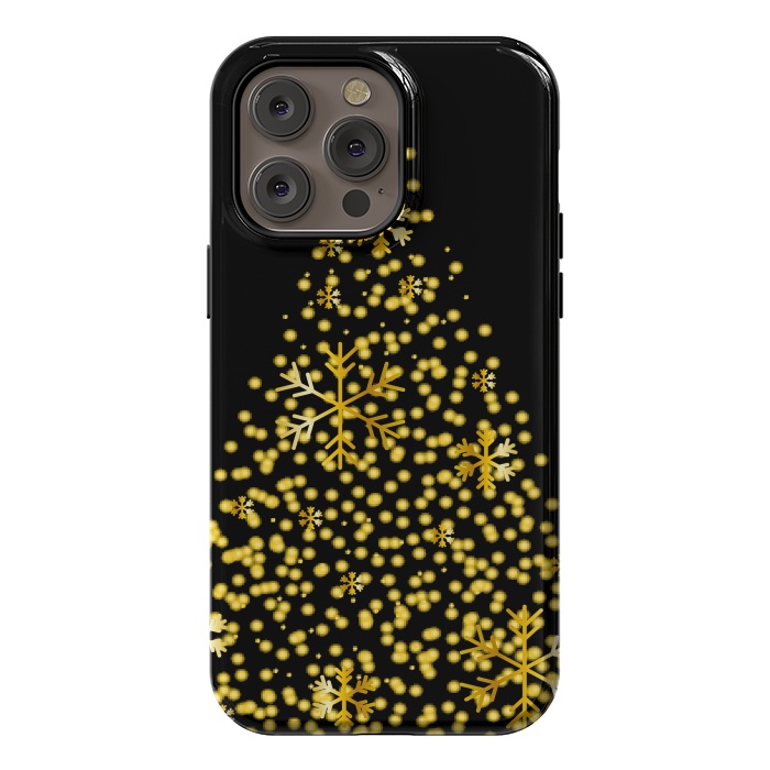 iPhone 14 Pro max StrongFit golden christmas tree by haroulita