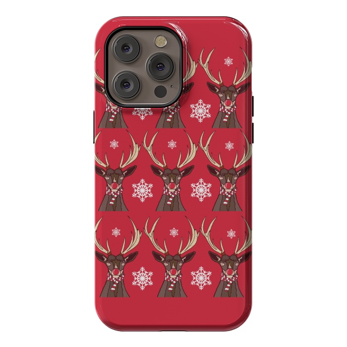iPhone 14 Pro max StrongFit Reindeers by Steve Wade (Swade)