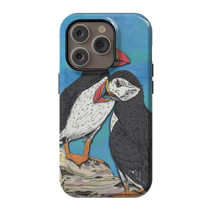 iPhone 14 Pro StrongFit Puffin Perfection by Lotti Brown