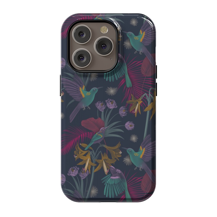 iPhone 14 Pro StrongFit Purple Sunbird by Tishya Oedit