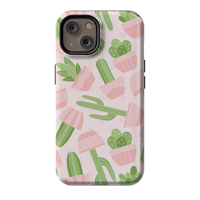 iPhone 14 StrongFit funny cactus print by MALLIKA