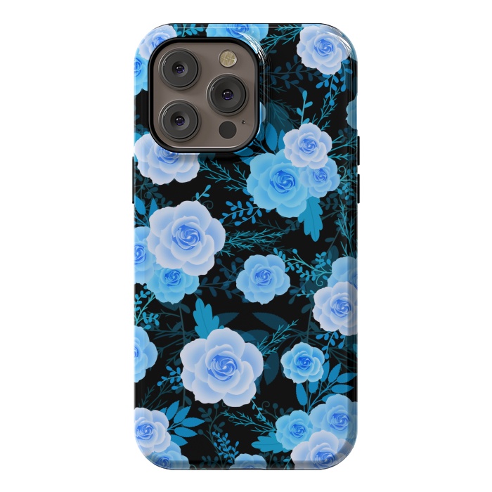 iPhone 14 Pro max StrongFit Blue purple roses by Jms