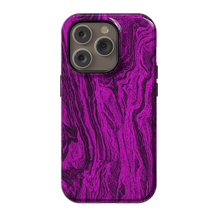 iPhone 14 Pro StrongFit Purple designer marble textured design by Josie