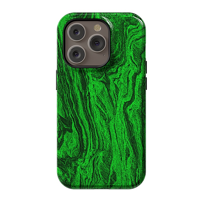 iPhone 14 Pro StrongFit Green marble textured design by Josie