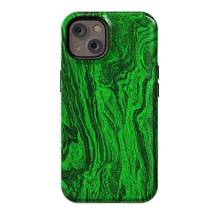 iPhone 14 StrongFit Green marble textured design by Josie