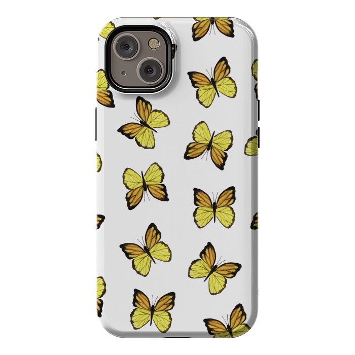 iPhone 14 Plus StrongFit Yellow butterflies by Julia Badeeva