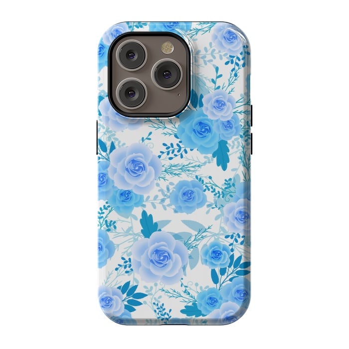 iPhone 14 Pro StrongFit Blue roses by Jms