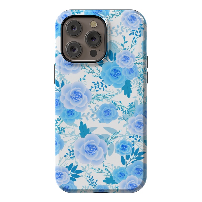 iPhone 14 Pro max StrongFit Blue roses by Jms