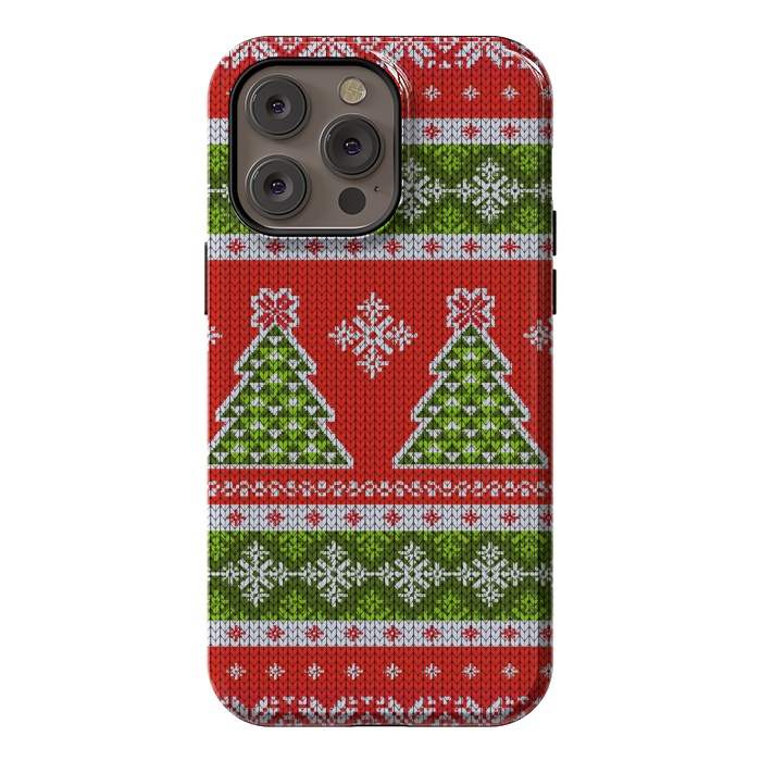 iPhone 14 Pro max StrongFit Ugly christmas sweater pattern  by Winston
