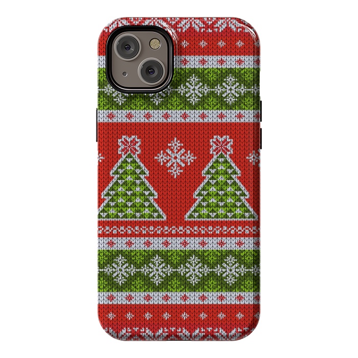 iPhone 14 Plus StrongFit Ugly christmas sweater pattern  by Winston